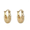 Hoop Earrings Simple Plated Alloy For Women Girl Fashion Jewelry Gift Moon Pattern Earring Hoops Huggie Creole