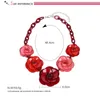 Chaînes Mode Acrylique Bijoux Femmes Rétro Collier Grande Rose Fleurs Ornements Pour Femme Années CadeauxChaînes