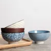 Ciotole Set di stoviglie in ceramica giapponese Ciotola per cena tradizionale creativa Stoviglie da 4,5 pollici di 4 riso con confezione regalo
