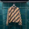 Xinxinbuy 남자 디자이너 재킷 코트 23ss 뒤집을 수있는 재킷 더블 레터 Jacquard Long Sleeve Cotton 여자 카키 회색 s-2xl
