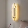 Vägglampor nordisk modern kreativ marmorlampa för vardagsrum guld koppar hem inomhus dekoration leder sconce sovrum sovrum rund