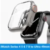 Custodie per orologi Proteggi schermo in vetro temperato Mod PC Armor Case per Apple Watch Series 8 7 6 5 4 SE 40mm 41mm 44mm 45mm Secondi Cambia in Apple Watch Ultra 49mm