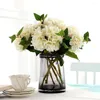 Decorative Flowers Fake Hydrangea Lightweight Fine Workmanship Wide Application Attractive Dining Table Decor Simulation Flower