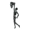 Dekorative Objekte Figuren Klettermann Harz Eisendraht Wandbehang Dekoration Skulptur Figuren Kreatives Retro Geschenk Statue Hintergrund Wanddekoration #YY 230311