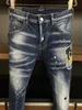 DSQ PHANTOM TURTLE Men's Jeans Classic Fashion Man Jeans Hip Hop Rock Moto Mens Casual Design Ripped Jeans Distressed Skinny Denim Biker Jeans 1138