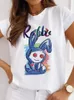 Koszule damskie przerażające nadruk T-shirty Kobiety z krótkim rękawem O luz luźne koszulka letnia koszulka koszulka