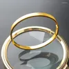 Bangle 60mm vrouwelijke armbanden sieraden 24k gouden kleur ovaal fow hoogwaardige modebangen Party cadeau eenvoudig