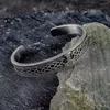 Bangle Vintage Men's Silver Color Bracelet فتح الموضة الافتتاحية لمجوهرات الهيب هوب هدية