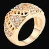 Wedding Rings Engagement Ring For Women Man Classic Simple CZ Austrian Crystal Gold Color Fashion Jewelry Lover