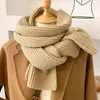 Écharpes Wraps Mode Solide Couleur Hiver Tricoté Écharpe pour Femmes Neckercheif Fil De Laine Châle Wrap Lady Style Coréen Élastique Bufandas Silencieux 230311