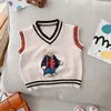 Gilet Automne Hiver Enfants Garçon Gilet Style Japonais Mignon Ours Broderie Enfants Pull En Tricot Pull Bébé Manteaux Manteaux 230311