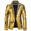 Costumes pour hommes arrivée scène Performance hommes Blazers et vestes Slim Fit paillettes Blazer discothèque/DJ costume Terno Masculino