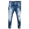DSQ PHANTOM TURTLE Hommes de Jeans Classique Mode Homme Jeans Hip Hop Rock Moto Hommes Casual Design Déchiré Jeans Distressed Skinny 208y