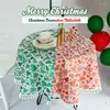 Table Cloth Christmas Tablecloth Round Dinning Cover Cotton Linen Tea For Party Events Years Decoration