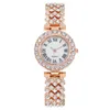 Wristwatches Fashion Diamond Female Quartz Watch Luxury Design For Women Bracelet Jewelry Hand Clock Classic Student Gold Wristwatch