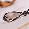 Pendant Necklaces Natural Stones Smoky Quartz Pendants Rope Necklace Brown Crystal Citrine Energy Gift For Point Star