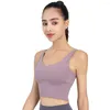 Outfit da yoga 2023 Fitness reggiseno Donne Push Up Up Wirefree U-Back Nylon Solid Stretch Running Pilates Gym Workut Sport In biancheria intima S-XL