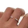 Anneaux De Mariage Classique REAL 925 Bague En Argent Sterling En Gros Usine Minimaliste Micro Pave Cz Maigre Bande Mince Délicat Dainty Jewerly