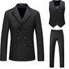 Costumes pour hommes Blazers 2023 mode affaires costume décontracté trois pièces ensemble/homme marié mariage noir couleur veste manteau pantalon gilet