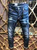 DSQ PHANTOM TURTLE Jeans Masculino Jeans de Luxo Designer de Luxo Skinny Rasgado Cool Guy Casual Buraco Denim Moda Marca Fit Jeans Calça Lavada Masculina 1031