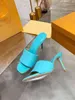 2023 Luxury Revival Flat Mules Slippers Men Women Slides Sandals Designer Shoes Black Pink Orange Blue Waterfront White Leather Flip Flops