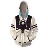 Men's Hoodies Toilet-Bound Hanako-kun Hoodie Men Casual Cosplay Nene Yashiro Sweatshirts 3D Print Hooded Zipper Coat Outerwear Outfit