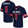 Custom Sugar Bowl Ole Miss Rebels Football Jersey NCAA College Matt Corral Snoop Conner Drummond Eli Manning A.J. Brown Jerrion Ealy