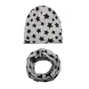 Beanies Unisex Children Casual Soft Print Warm Beanie Hat And Bib Set Winter Autumn Type A L As Picture Scot22