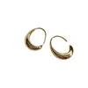 Studörhängen Högkvalitativ uttalande Design Smooth Metal Curve Ear Hook Drop Earring For Women Jewelry Copper Geometric Studs Brincos