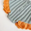 衣類セット秋の幼児の女の子の女の子の服は編み刺繍されたロータスリーフカラートップレースパンツ2pcs幼児の女の子のセーターセット230311