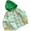 Jackor Barnkläder Summer Boys 'Casual Sun Protection Thin Plaid Hooded Cardigan 230311