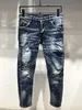 DSQ Phantom Turtle Men 's Jeans Mens 럭셔리 디자이너 청바지 스키니 찢어진 멋진 사람 인과 구멍 데님 패션 브랜드 피팅 청바지를 씻는 바지 6930