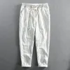Мужские брюки 5xl 6xl Spring Fashion Shishingring полосатый простая повседневная японская лодыжка в стиле лодыжки.