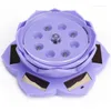 Fashion Lotus Flower Solar Display Watch Mobile Phone Turntable Stand Holder Desk Table Home Bedroom Decoration Lighting