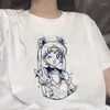 女性用Tシャツ％100コットン面白いかわいい漫画シャツティーカジュアルインシンマツバラヘビーレディース服レトロ半袖パンク