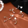 Stud Earrings Fashion Silver Color Spiral Personality Heart Women Luxury Simple For Wedding Party Ear Fine Jewelry2919