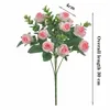 Dekorativa blommor rosa siden rosesimulering blommor brudbukett pion Peony Fake White Home Wedding Christ Christmas Decoration