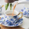 Coffee Cup English Afternoon Tea Top Grade Bone China Tea Set 180ML Luxury Drinkware