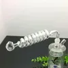 Tubi per fumatori Vendita calda Trasparente 8 Caldaia a spirale Bong in vetro Tubo per fumo in vetro Tubi per l'acqua Olio Rig Glass