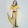 Abbigliamento da palcoscenico Costume da danza del ventre Set da donna Donna Pratica orientale Gonna lunga professionale 2 pezzi Abito da esibizione