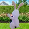 Autres fournitures de fête d'événement Lapin gonflable de Pâques de 110 cm de hauteur avec panier de Pâques Gonflables à ressort pour l'extérieur et l'intérieur avec lumières LED Décorations Jouets 230311