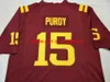 Vrouwen Iowa State Cyclones #15 Brock Purdy Ladies Real Embroidery College Football Jersey Grootte S-4XL of Custom enige naam of nummertrui