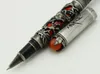 Jinhao Dragon King Vintage Rollerball Pen Benzersiz Metal Kabartma Hi-Tech Gri Kırmızı Renk Ofisi Ev Malzemeleri