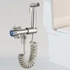 Bathroom Shower Heads Handheld Toilet Bidet Sprayer Set Sprayer Guns Shower Handheld Hand Bidet Faucet Bath Tap 304 Stainless Steel Hand Sprayer Head 230311