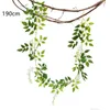 Dekoratif Çiçek Çelenk Bahçe Wisteria Yapay Asma Asma Ivy Ipek Gül Çiçek Düğün Dekorasyonu Rattan String Arch Eve