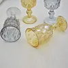 Vinglas Cocktail Cup Goblet Glass Transparent Diamond Engraved Bar Party European Vintage Embenad