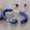 Strand Lapis Lazuli Agates Wiselant Bracelets Men Classic 4mm Natural Stone Ręcznie robione opaskę Banles Banles Banles Women Trend Inerenda biżuteria