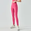 LL Yoga-Hose, Pfirsich-Gesäß-Fitnesshose, Damen-Sport-Schweißabsorption, atmungsaktiv, keine Größe, Nude-Feeling-Leggings, hohe Taille, Gesäß-Lifting, Lauf-Sporthose