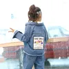 Men's Hoodies Korean Style Children's Clothing Spring Girl's Denim Jacket 2023 Big Boy Wholesale