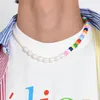 Halsband Creativevintage Einzigartigkeit Klassische Elemente für Frauen Zeitlose perlmuttfarbene Türkisstein-Halskette Barocke Süßwasserperle